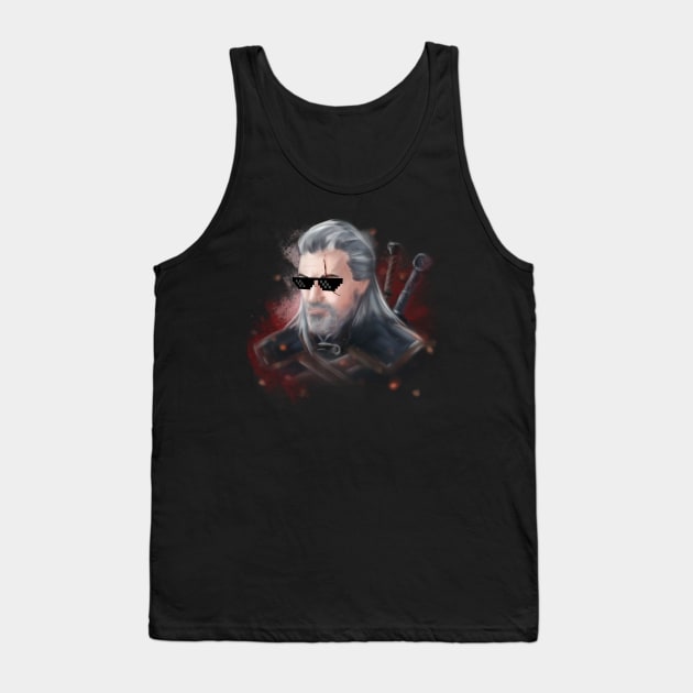 The witcher Geralt of Rivia Tank Top by rayfox